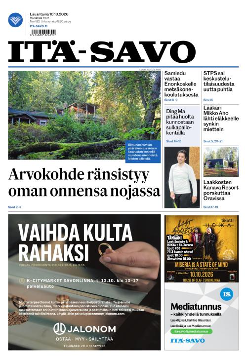 Itä-Savo 10.10.2026