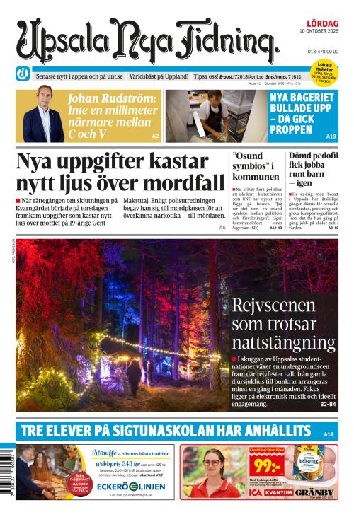 Upsala Nya Tidning 10.10.2026