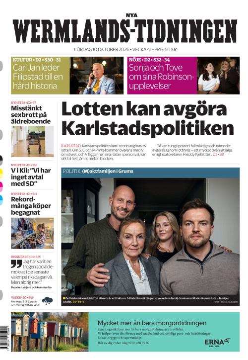 Nya Wermlands-Tidningen 10.10.2026