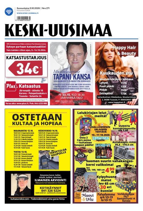 Keski-Uusimaa 11.10.2026