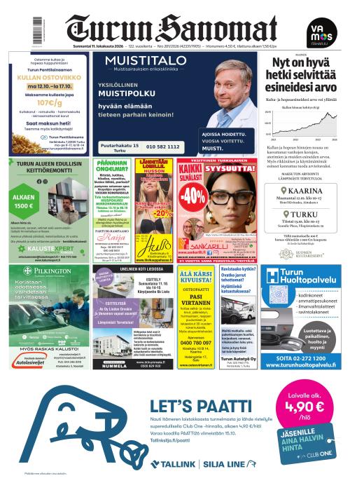 Turun Sanomat 11.10.2026