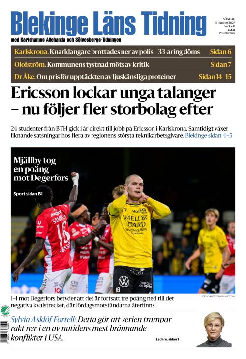 Blekinge Läns Tidning 11.10.2026