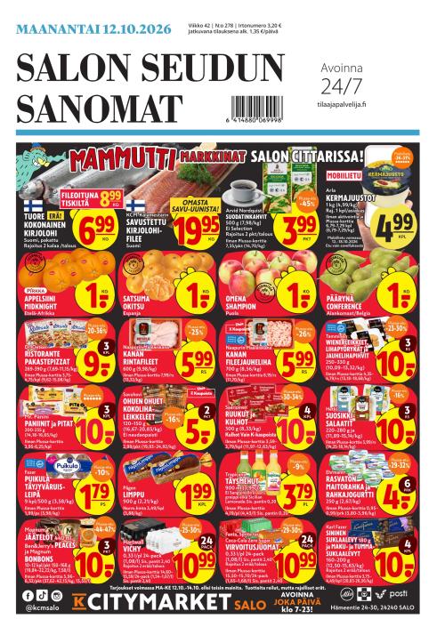Salon Seudun Sanomat 12.10.2026