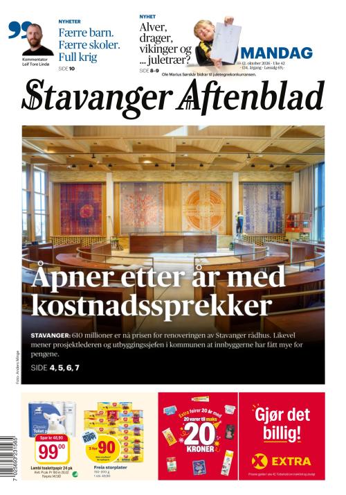 Stavanger Aftenblad 12.10.2026