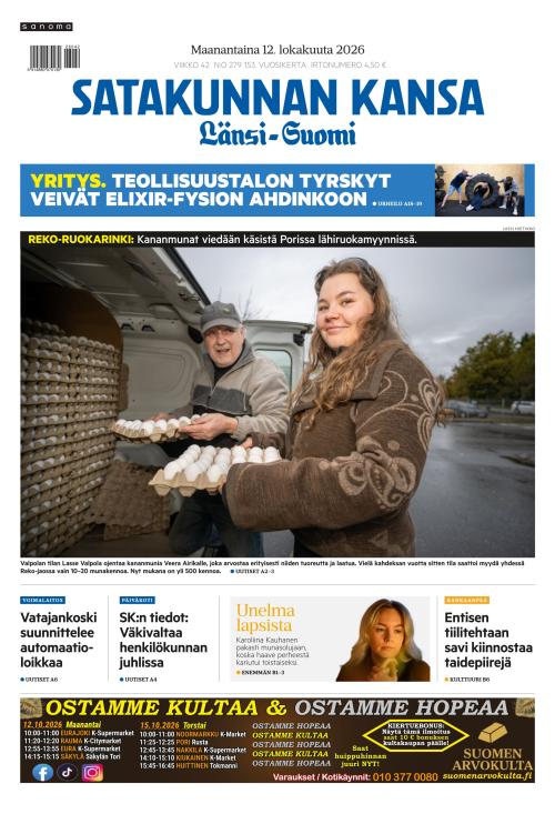 Satakunnan Kansa Länsi-Suomi 12.10.2026