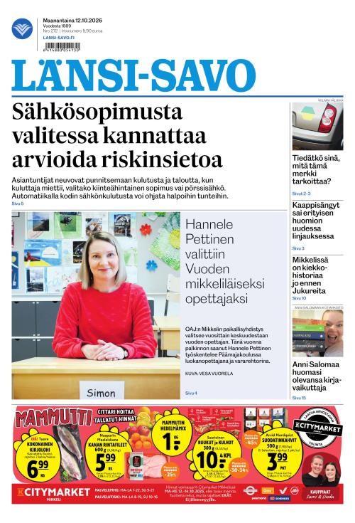 Länsi-Savo 12.10.2026