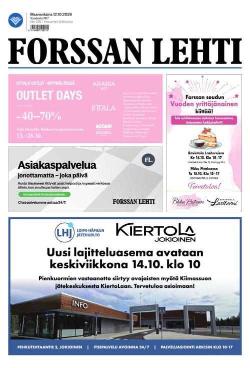 Forssan Lehti 12.10.2026