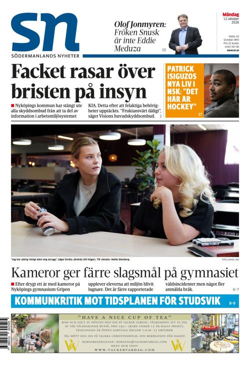 Södermanlands Nyheter 12.10.2026