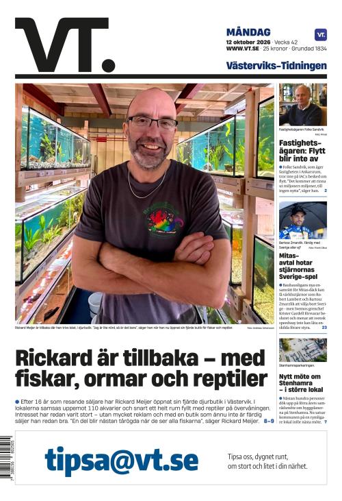 Västerviks-Tidningen 12.10.2026