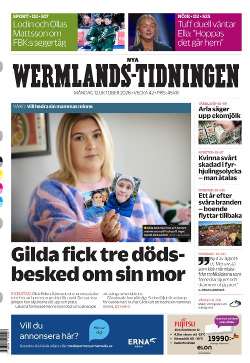Nya Wermlands-Tidningen 12.10.2026