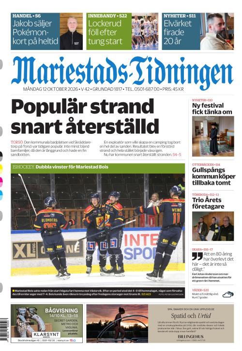 Mariestads-Tidningen 12.10.2026