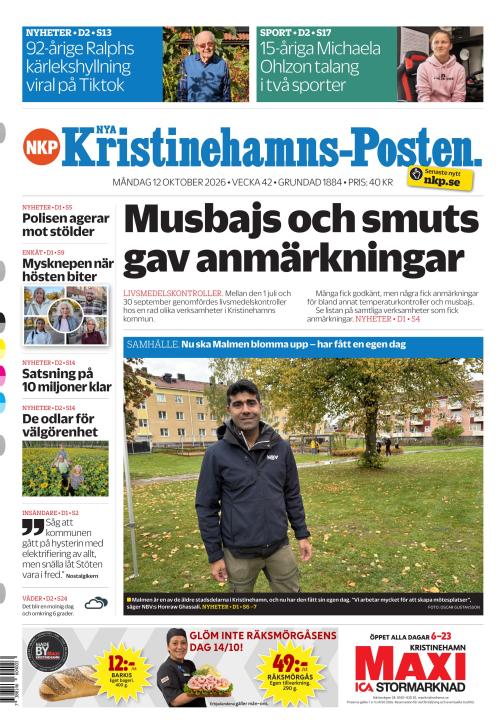 Nya Kristinehamns-Posten 12.10.2026