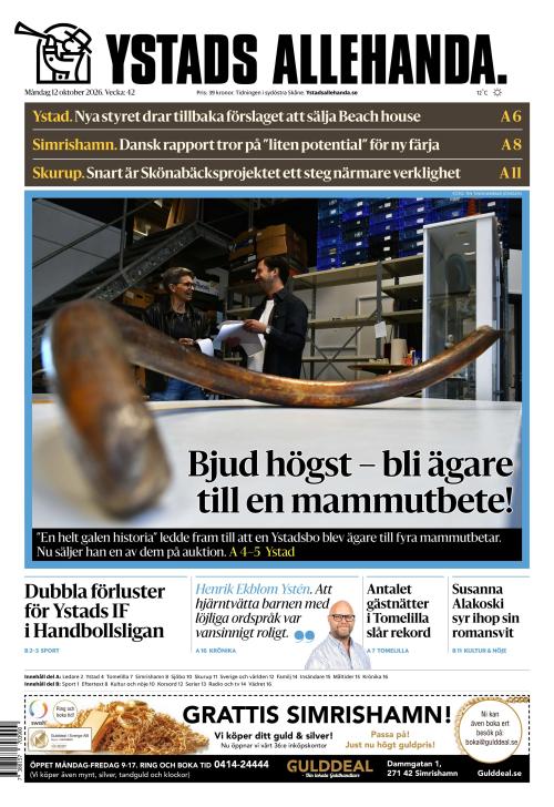Ystads Allehanda 12.10.2026