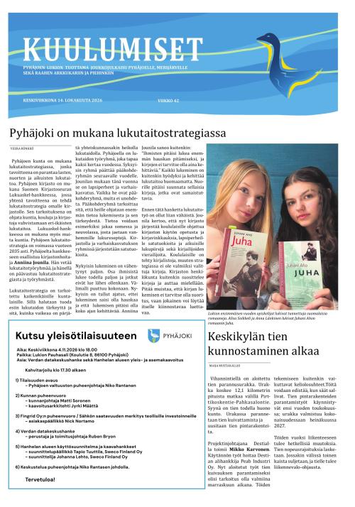Pyhäjoen Kuulumiset 14.10.2026