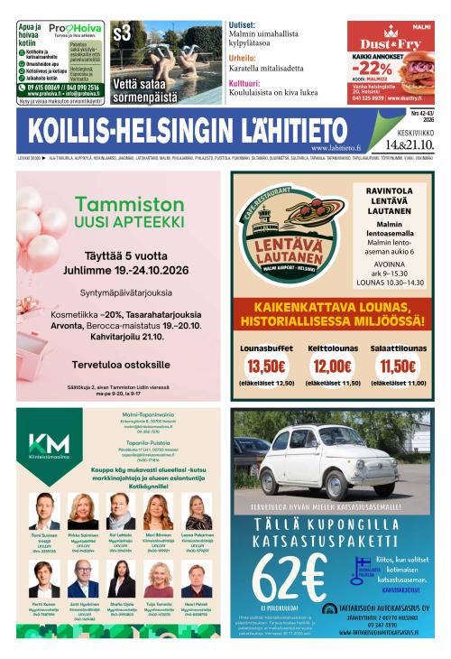 Koillis-Helsingin lähitieto 14.10.2026
