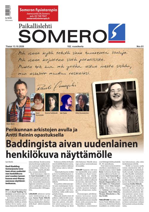 Paikallislehti Somero 13.10.2026