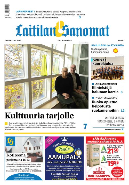 Laitilan Sanomat 13.10.2026