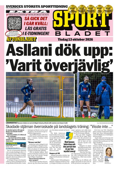 Aftonbladet Sportbladet 13.10.2026