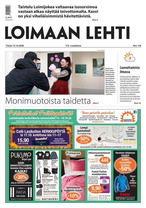 Loimaan Lehti 13.10.2026