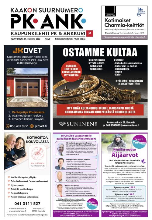 Kaupunkilehti Pohjois-Kymenlaakso 14.10.2026