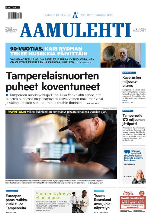 Aamulehti 13.10.2026