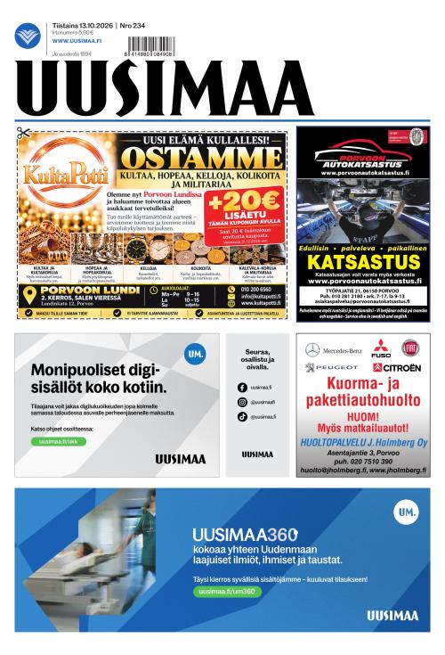 Uusimaa 13.10.2026