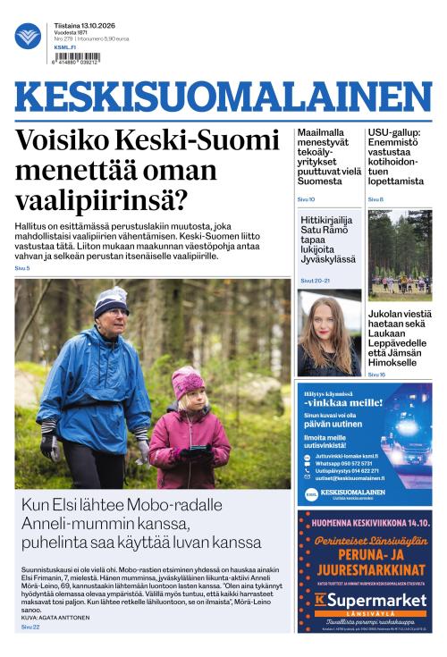 Keskisuomalainen 13.10.2026