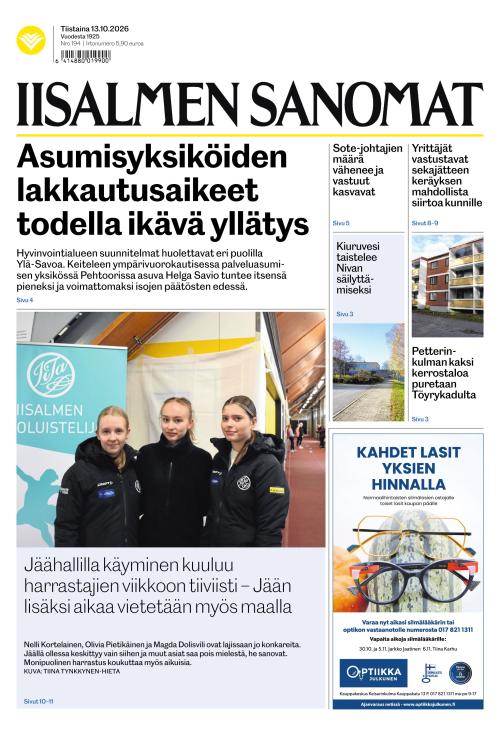 Iisalmen Sanomat 13.10.2026