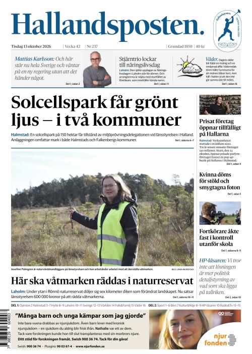 Hallandsposten 13.10.2026