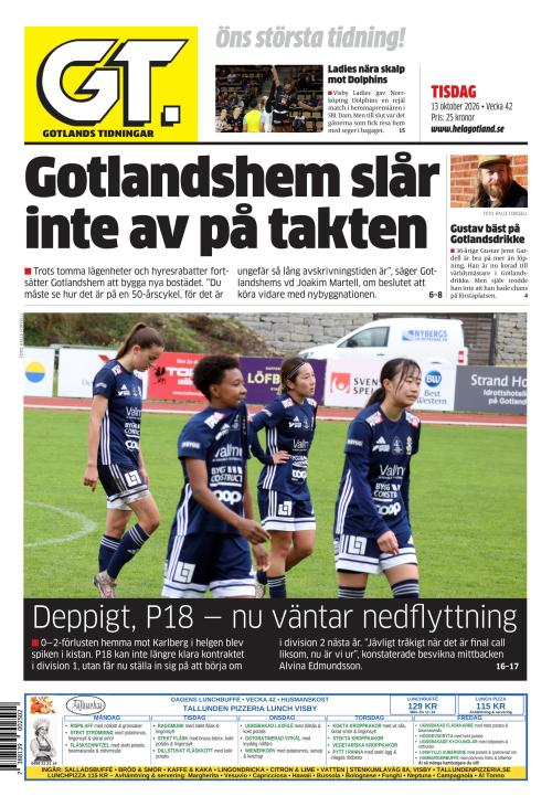 Gotlands Tidningar 13.10.2026