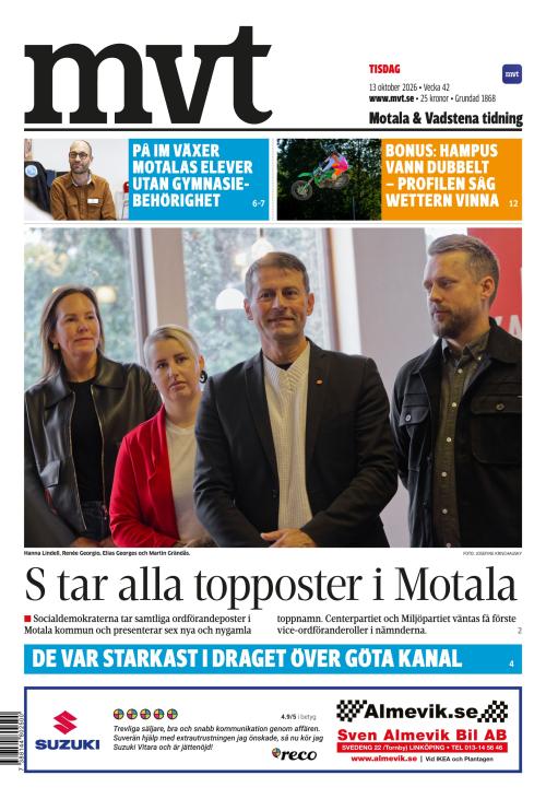 Motala Vadstena Tidning 13.10.2026