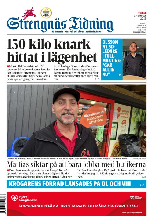 Strengnäs Tidning 13.10.2026