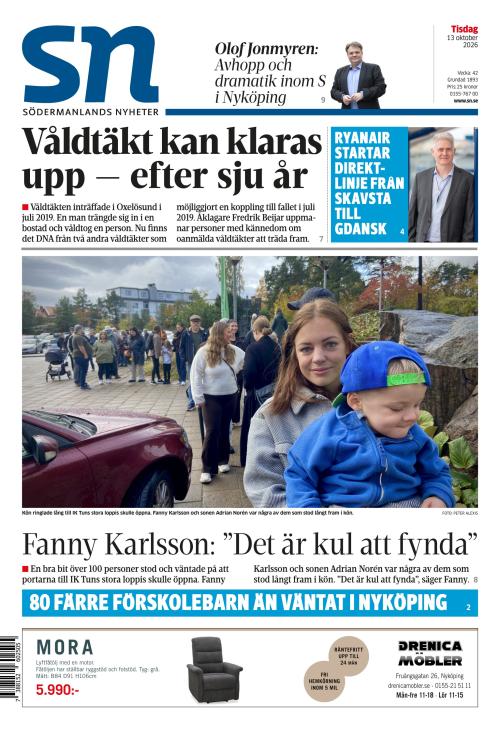 Södermanlands Nyheter 13.10.2026