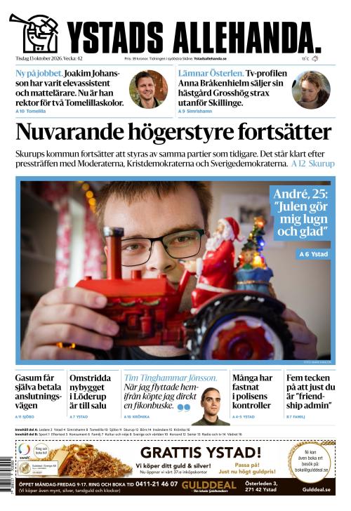 Ystads Allehanda 13.10.2026