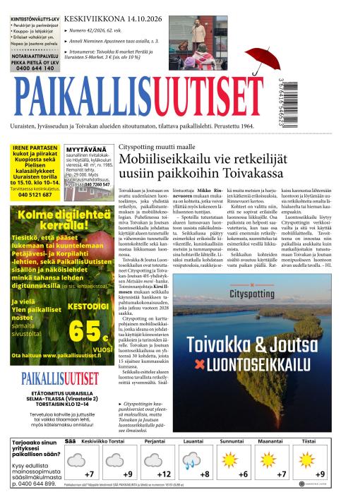 PaikallisUutiset 14.10.2026