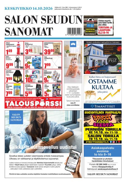 Salon Seudun Sanomat 14.10.2026