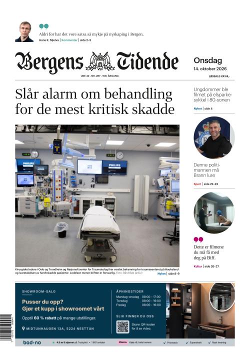 Bergens Tidende 14.10.2026
