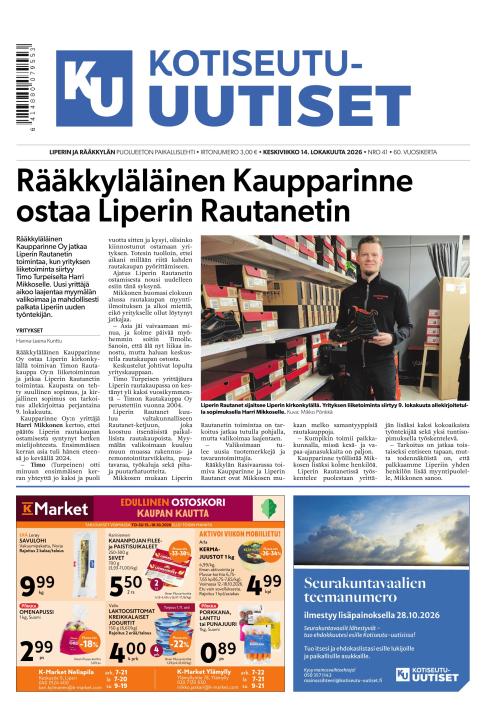 Kotiseutu-uutiset 14.10.2026