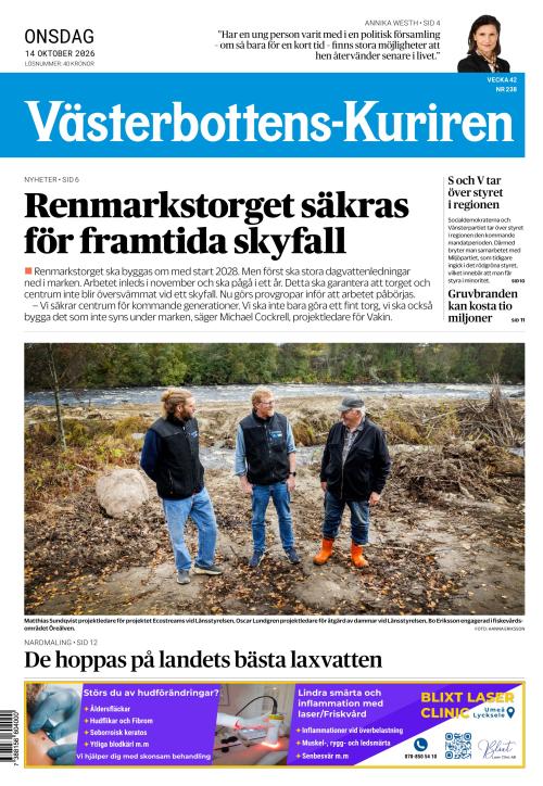 Västerbottens-Kuriren 14.10.2026