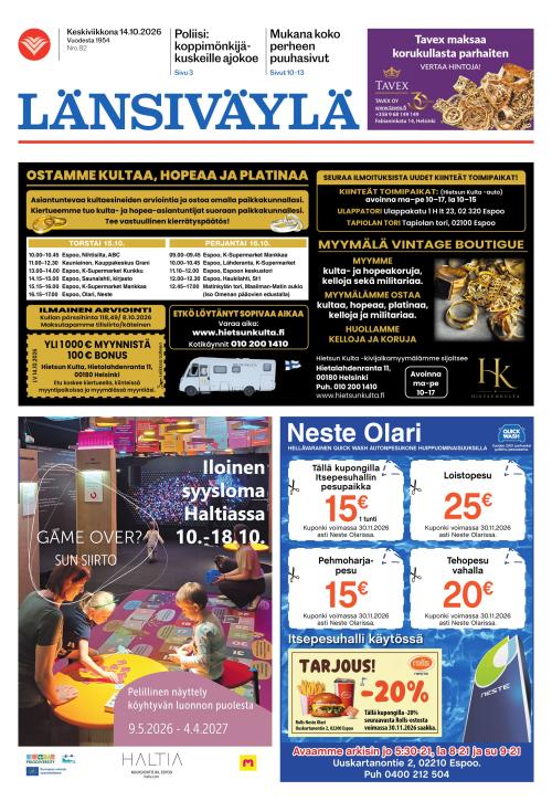 Länsiväylä 14.10.2026