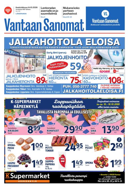 Vantaan Sanomat (Länsi) 14.10.2026