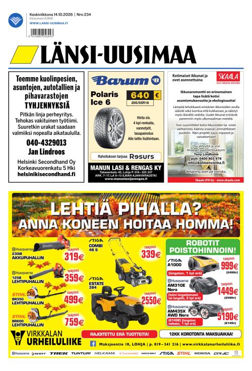 Länsi-Uusimaa 14.10.2026