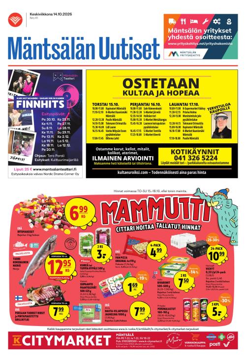 Mäntsälän Uutiset 14.10.2026