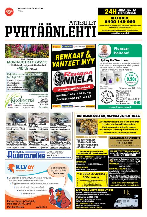 Pyhtäänlehti 14.10.2026