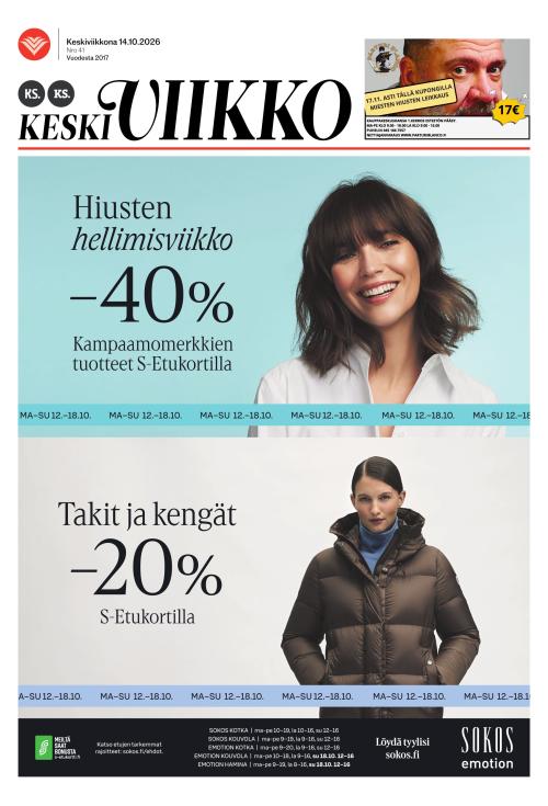 KS Keskiviikko (Kouvolan Sanomat ja Kymen Sanomat -liitteet) 14.10.2026