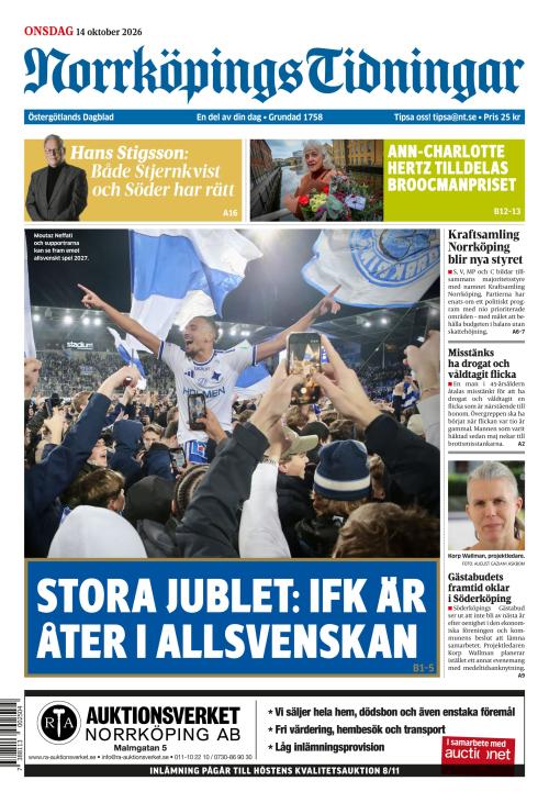 Norrköpings Tidningar 14.10.2026