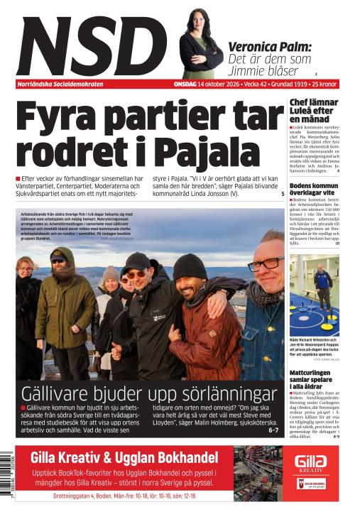 Norrländska Socialdemokraten 14.10.2026