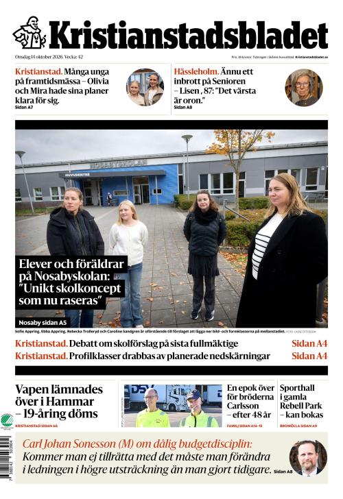 Kristianstadsbladet 14.10.2026