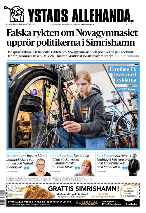 Ystads Allehanda 14.10.2026