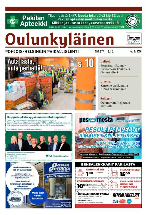 Oulunkyläinen 15.10.2026
